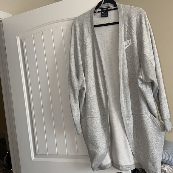 Gray Nike long Cardigan Coat - Picture 2 of 2